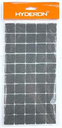 Protectores de fieltro, 22 × 22 × 3 mm, 50 piezas, color negro