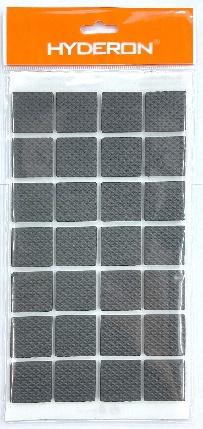 Protectores de fieltro, 28 × 28 × 3 mm, 28 piezas, color negro