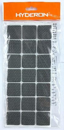 Protectores de fieltro, 30 × 30 × 3 mm, 21 piezas, color negro
