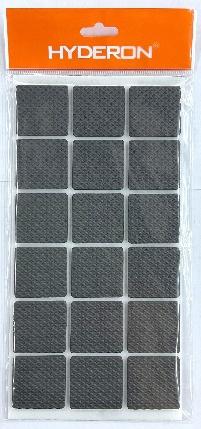 Protectores de fieltro, 35 × 35 × 3 mm, 18 piezas, color negro
