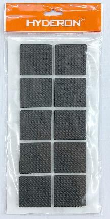 Protectores de fieltro, 40 × 40 × 3 mm, 10 piezas, color negro