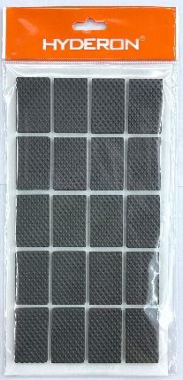 Protectores de fieltro, 24 × 40 × 3 mm, 20 piezas, color negro
