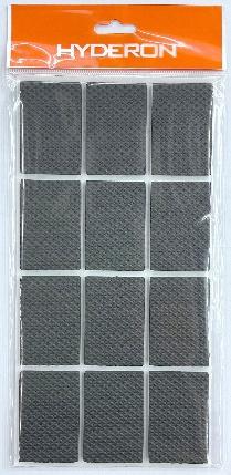 Protectores de fieltro, 35 × 55 × 3 mm, 12 piezas, color negro