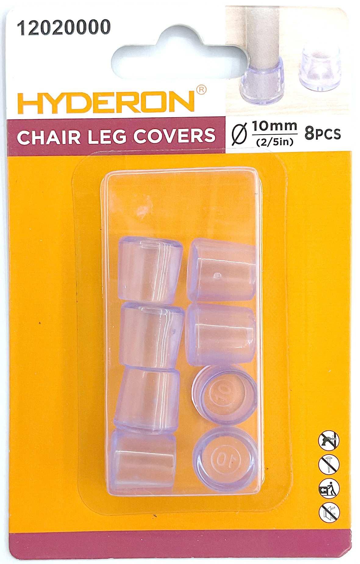 Protector para patas de mesa, 10 × 13,8 mm, 8 piezas, color transparente