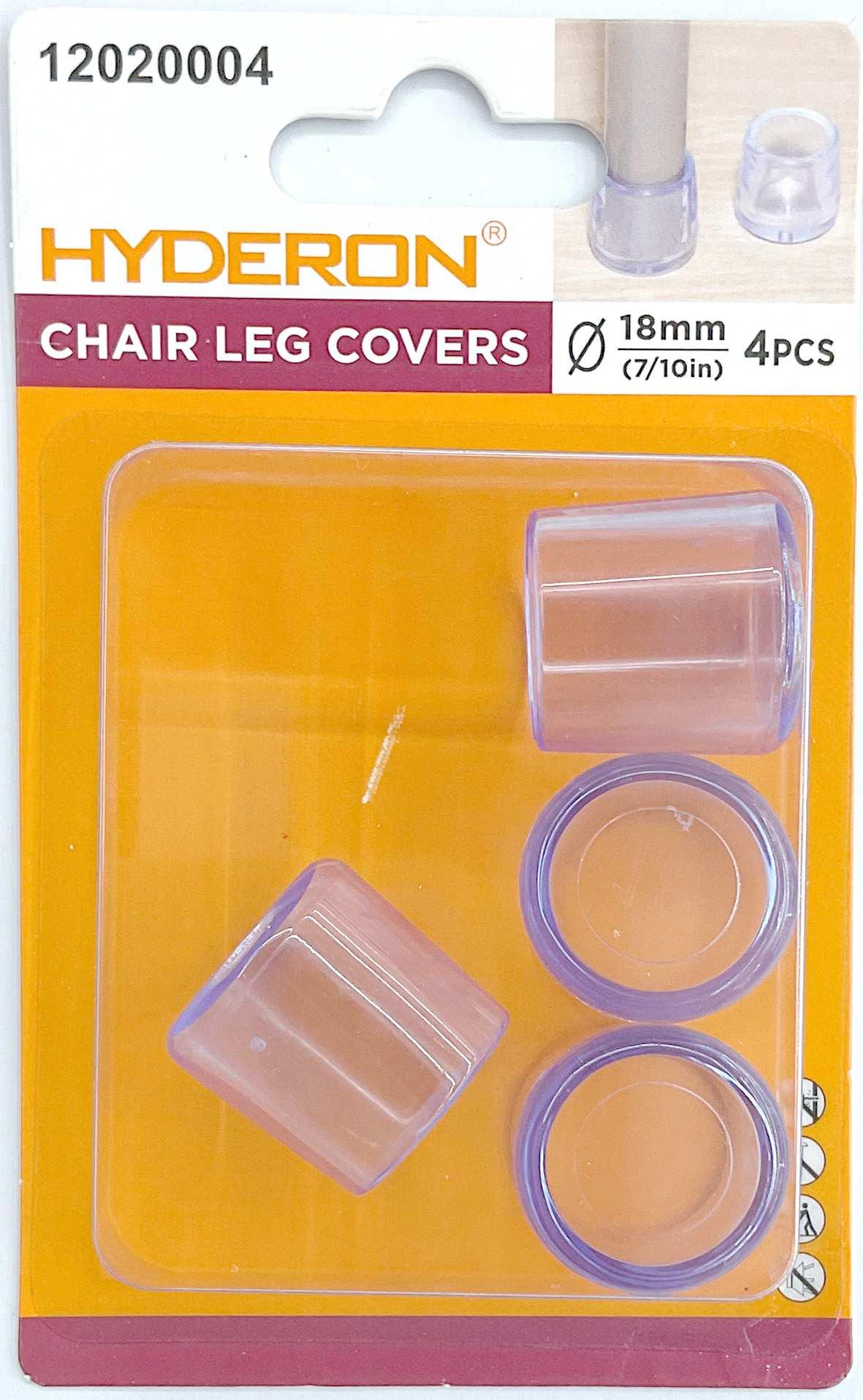 Protector para patas de mesa, 18 × 22 mm, 4 piezas, color transparente