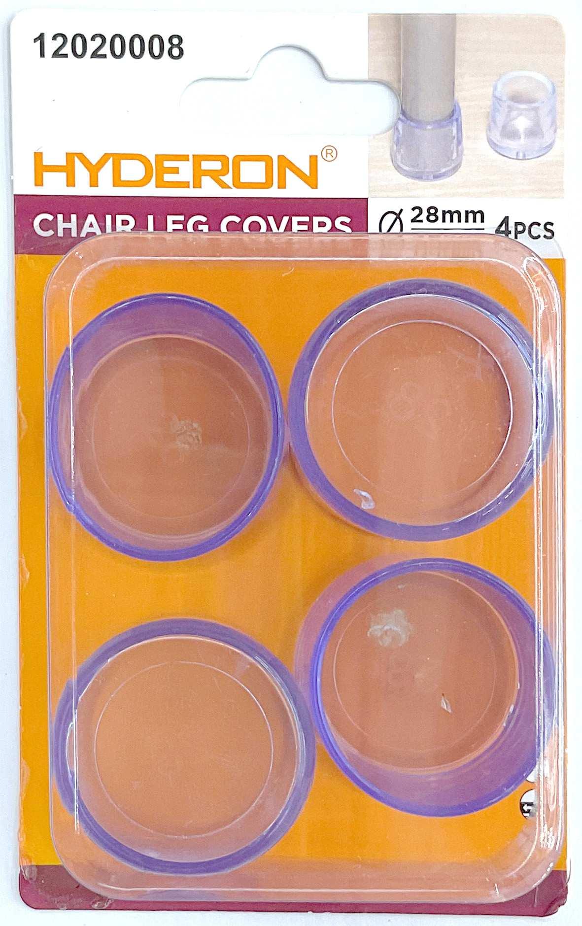 Protector para patas de mesa, 28 × 28,5 mm, 4 piezas, color transparente