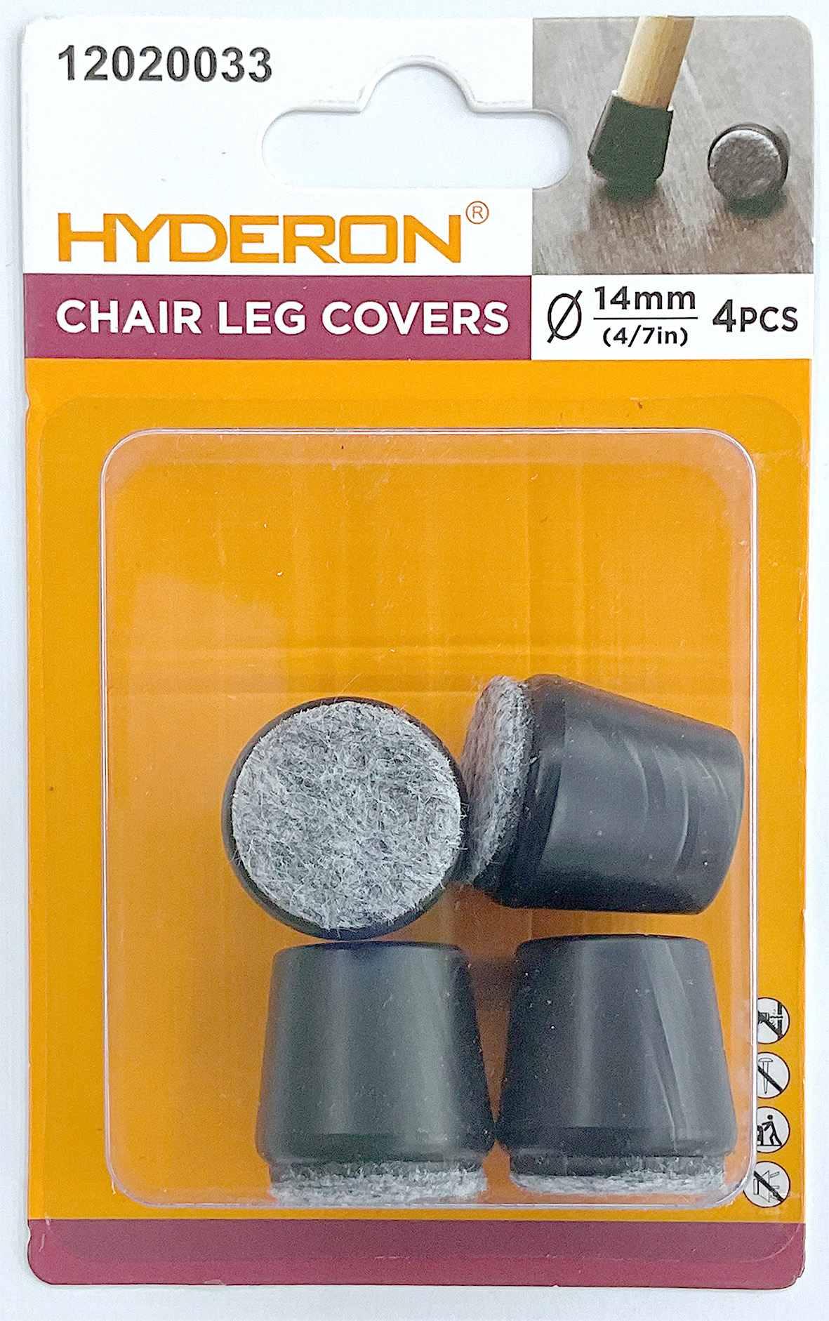 Protector para patas de mesa, 14 × 21,3 mm, 4 piezas