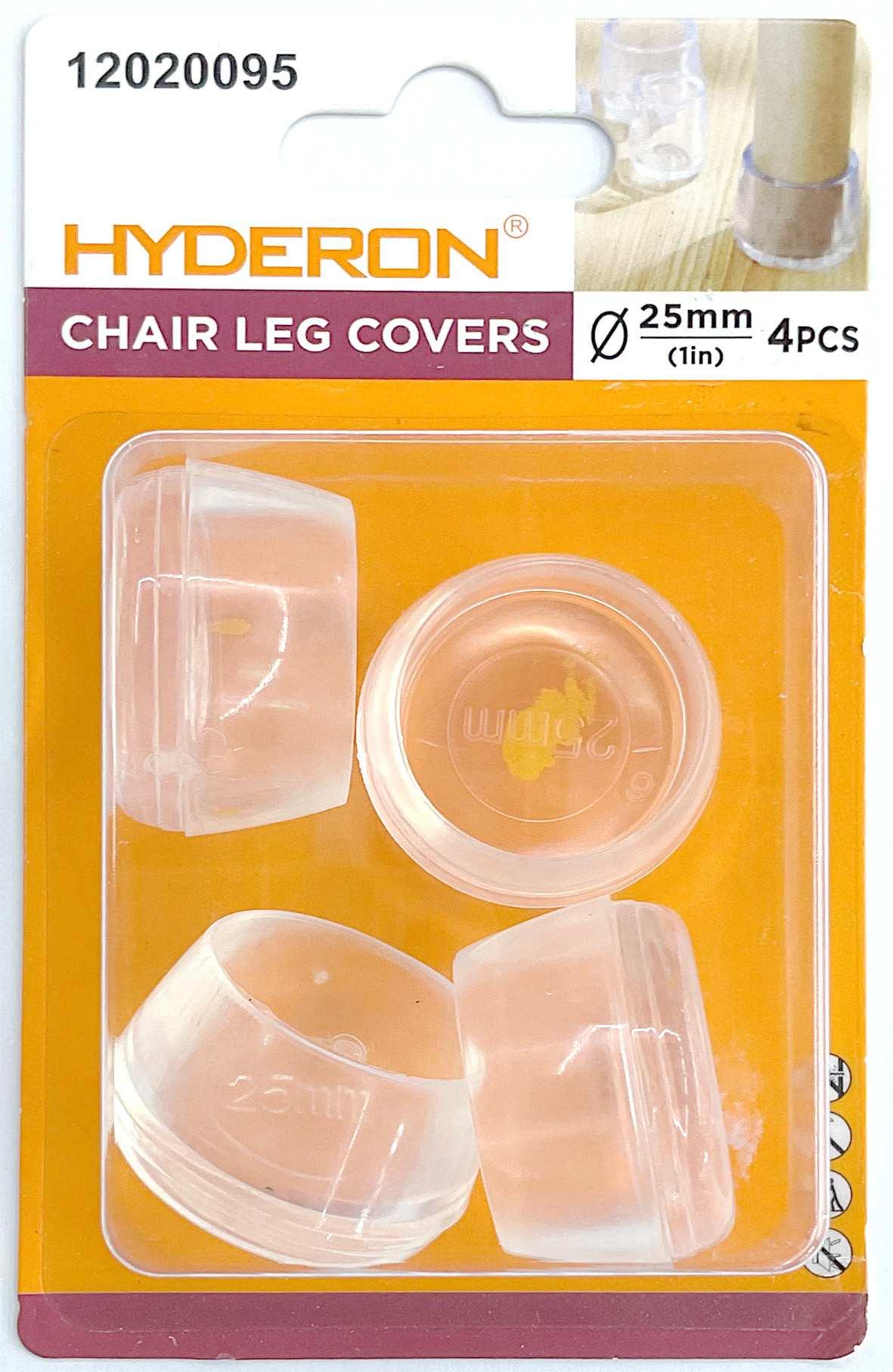 Protector para patas de mesa, 25 mm, 4 piezas, color transparente