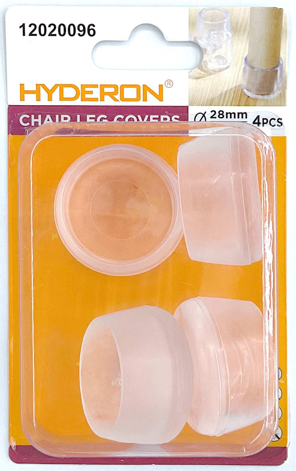 Protector para patas de mesa, 28 mm, 4 piezas, color transparente
