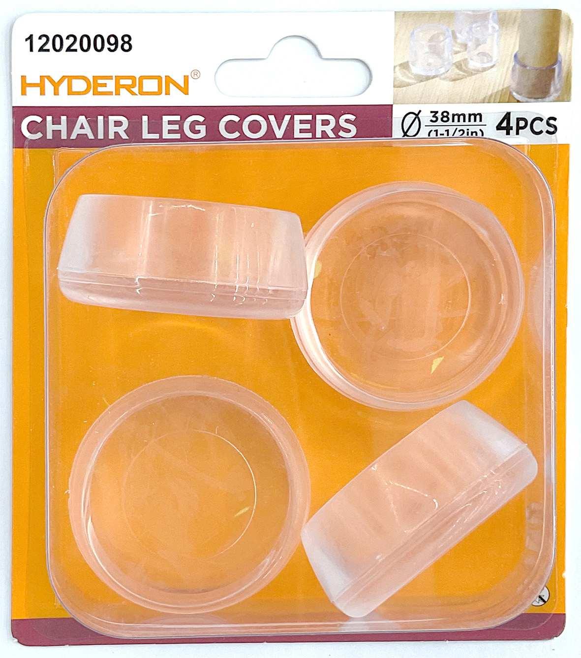 Protector para patas de mesa, 38 mm, 4 piezas, color transparente