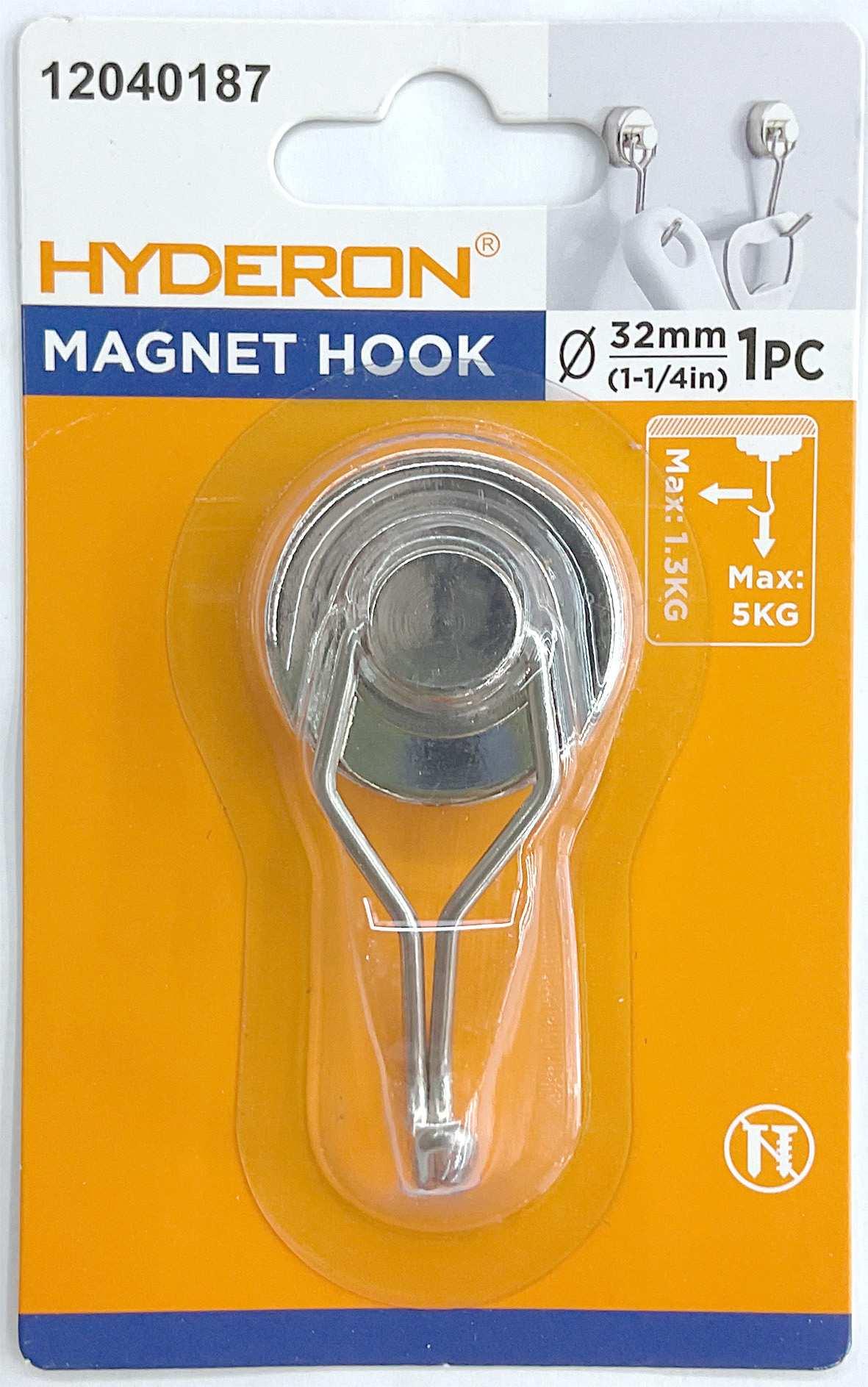 Gancho magnético, 32 × 53,5 mm, 30 kg, 5,5 kg, 1 pieza