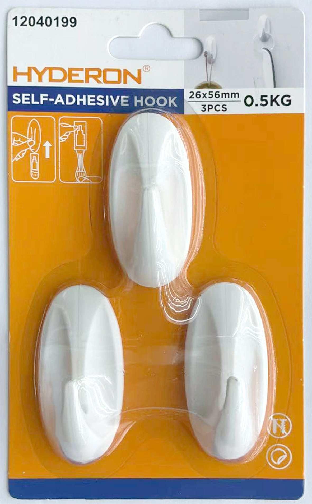 Gancho, 26 × 56 mm, 0,45 kg, 3 piezas