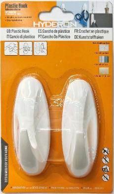 Gancho, 30 × 80 mm, 1,3 kg, 2 piezas