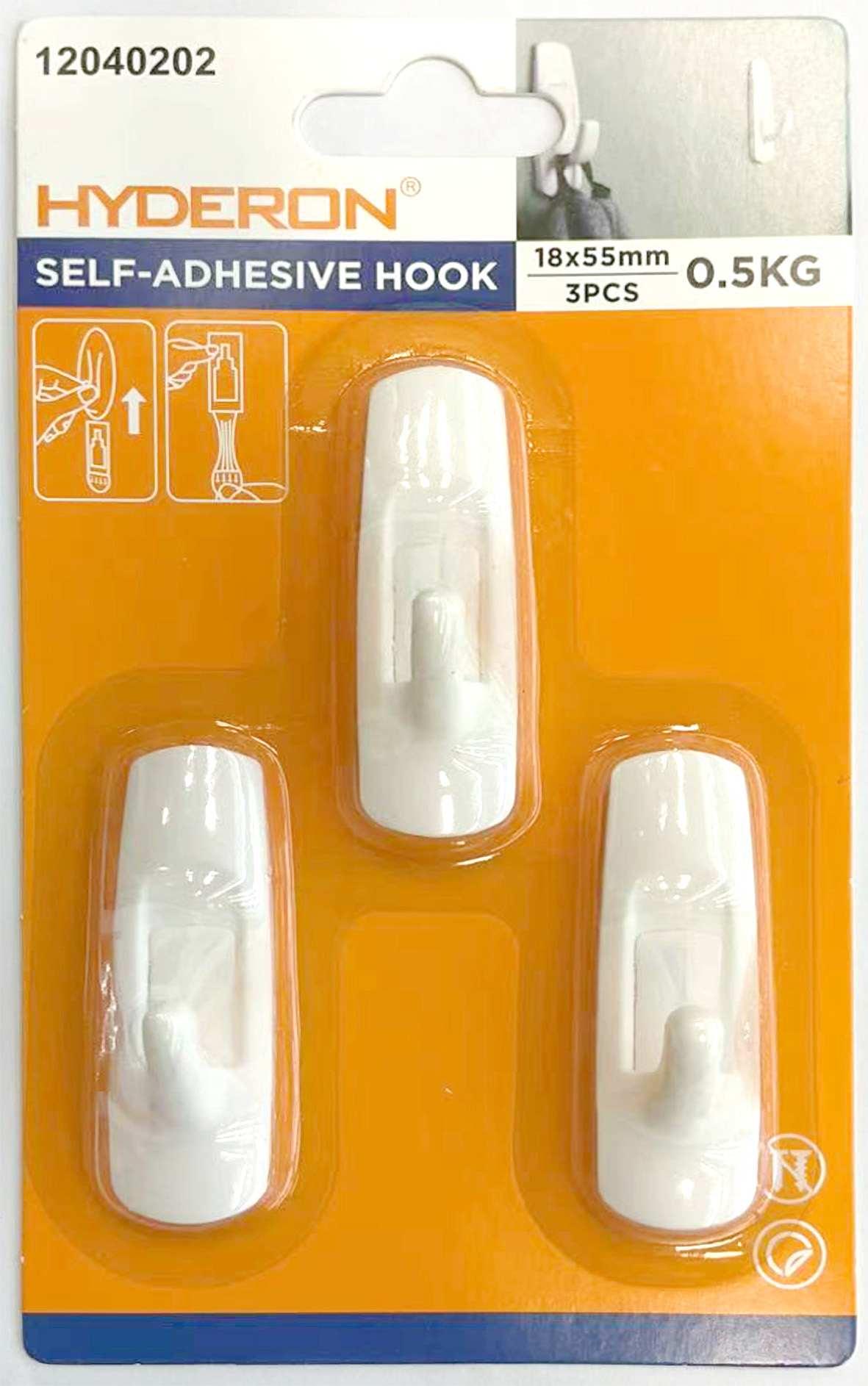 Gancho, 18 × 55 mm, 0,45 kg, 3 piezas