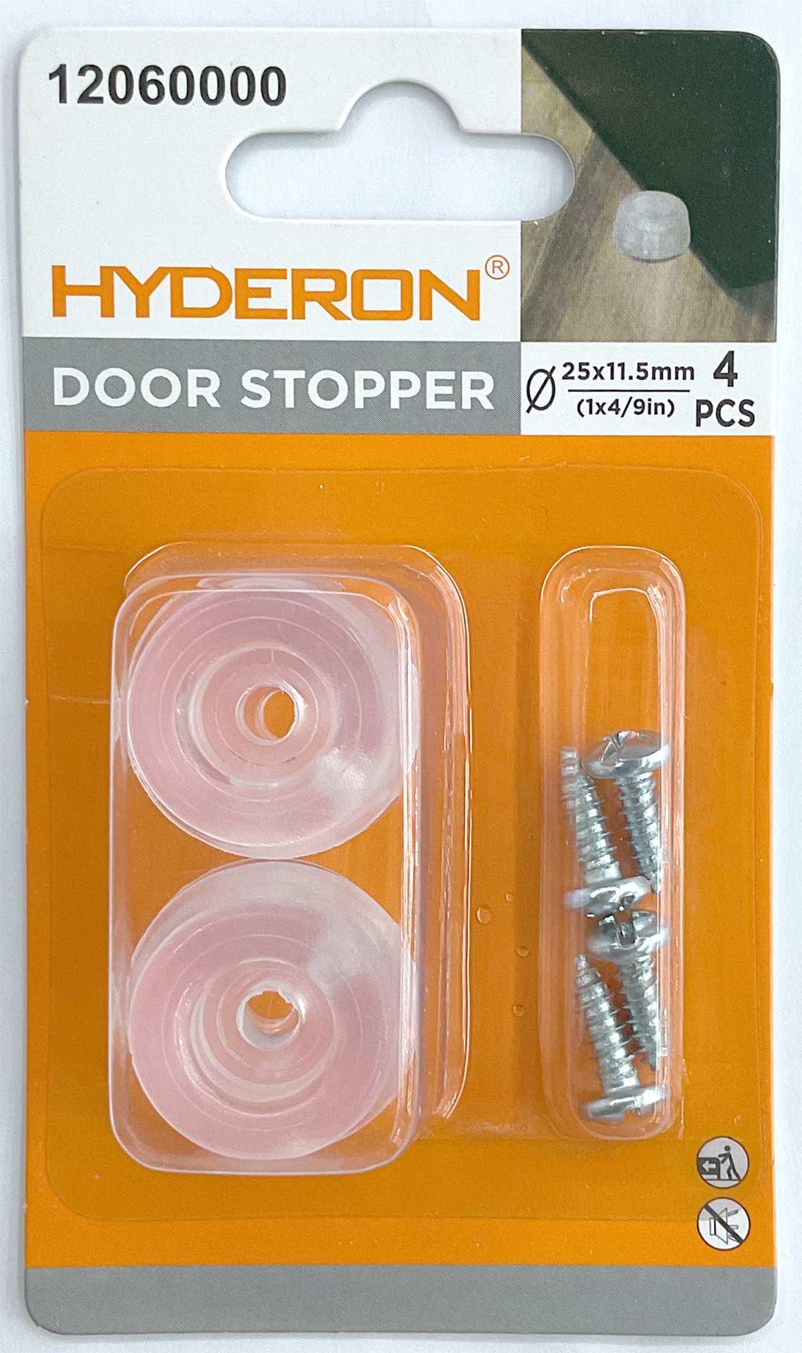 Topes para puertas, 25 × 11,5 mm, 4 piezas