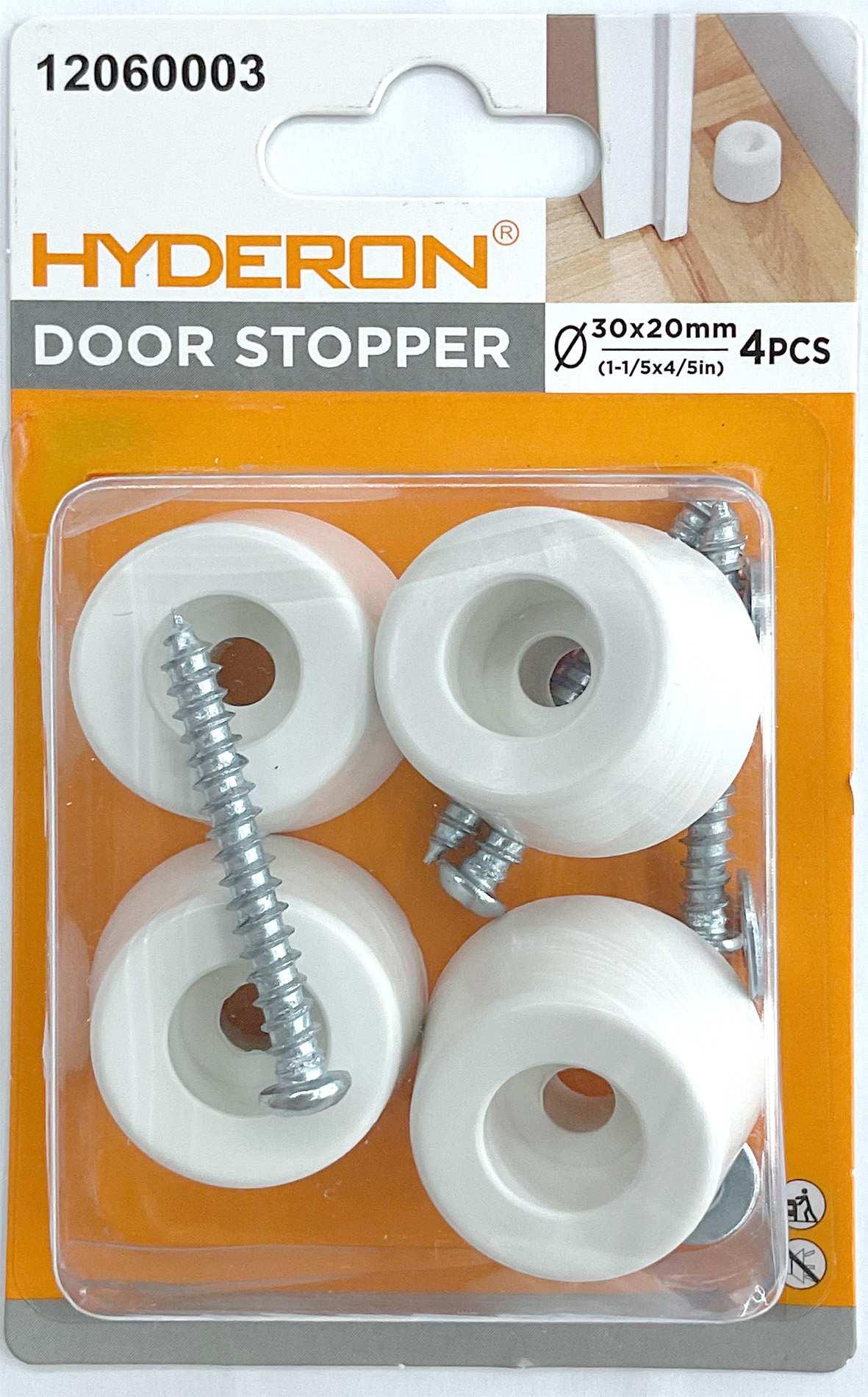 Topes para puertas, 30 × 20 mm, 4 piezas, color blanco
