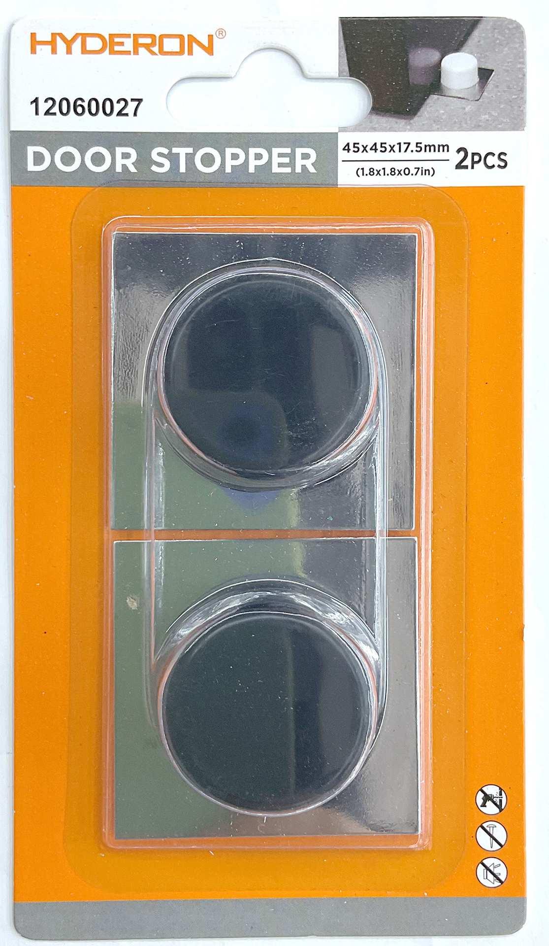 Topes para puertas, 45 × 45 × 17,5 mm, 2 piezas, modelo 12060027
