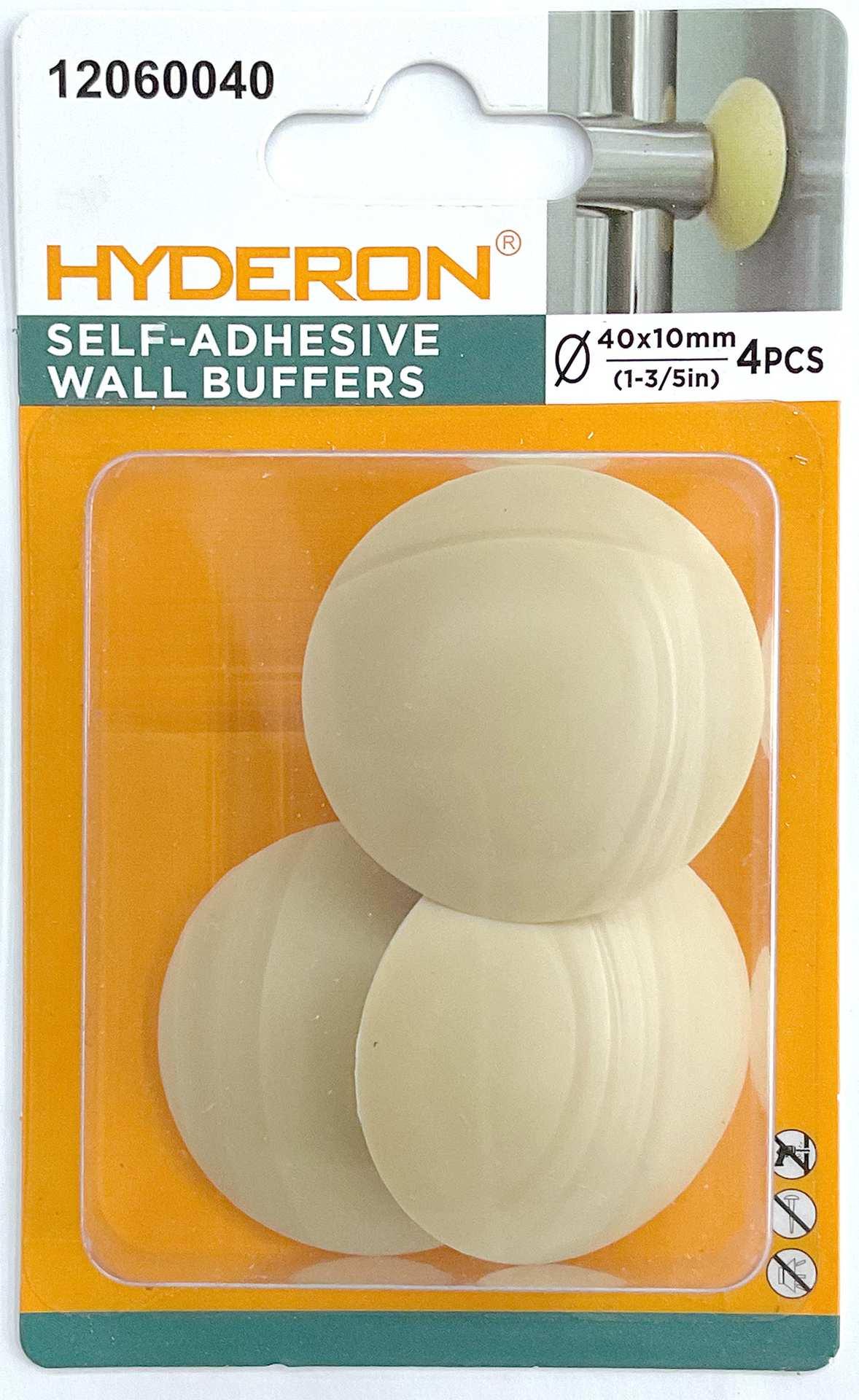 Topes para puertas, 40 × 10 mm, 4 piezas, modelo 12060040