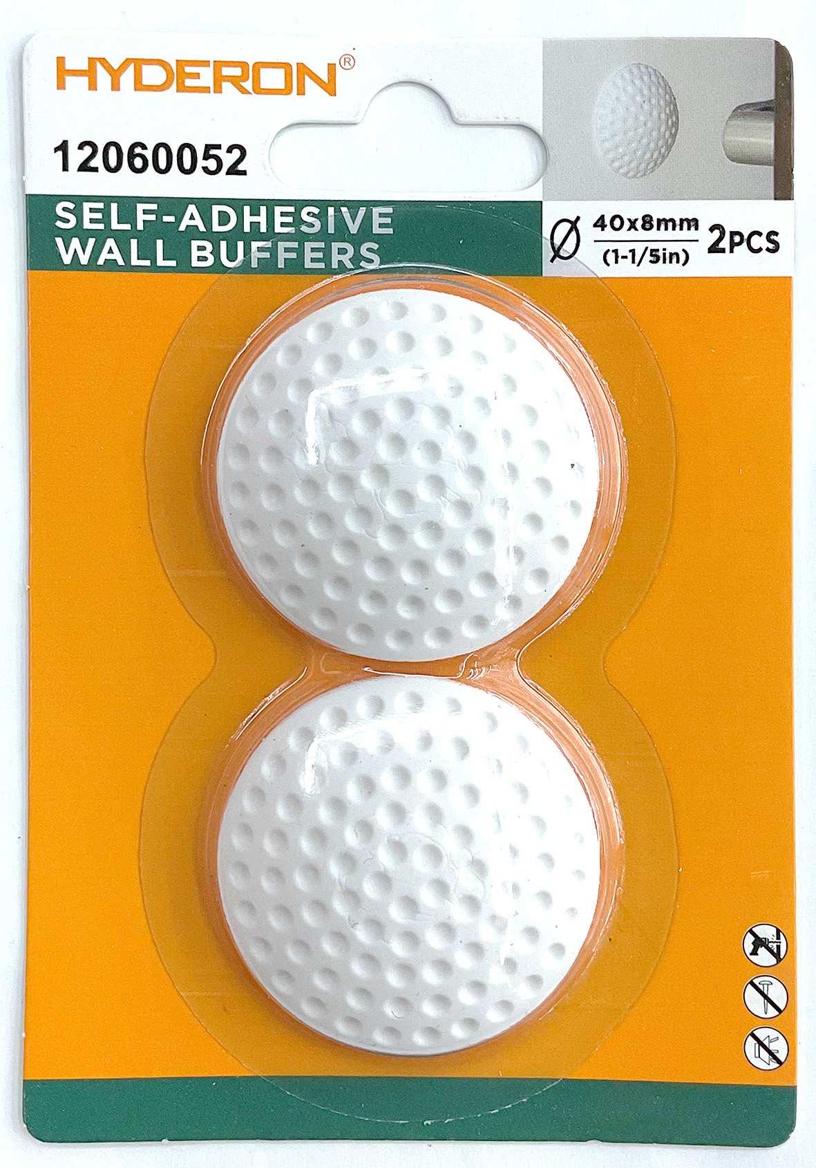 Topes para puertas, 40 × 8 mm, 2 piezas, modelo 12060052