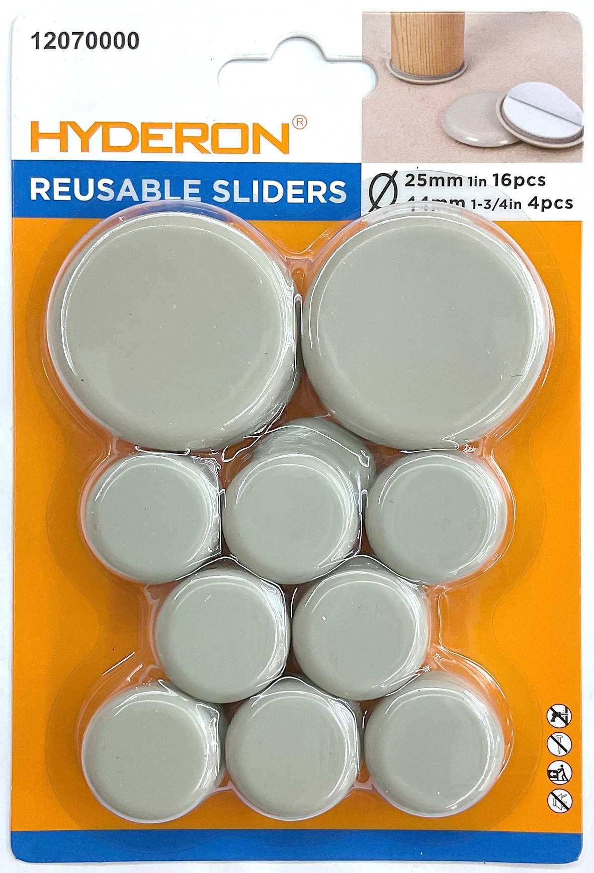Deslizador adhesivo para mover muebles, 44 mm, 4 piezas
