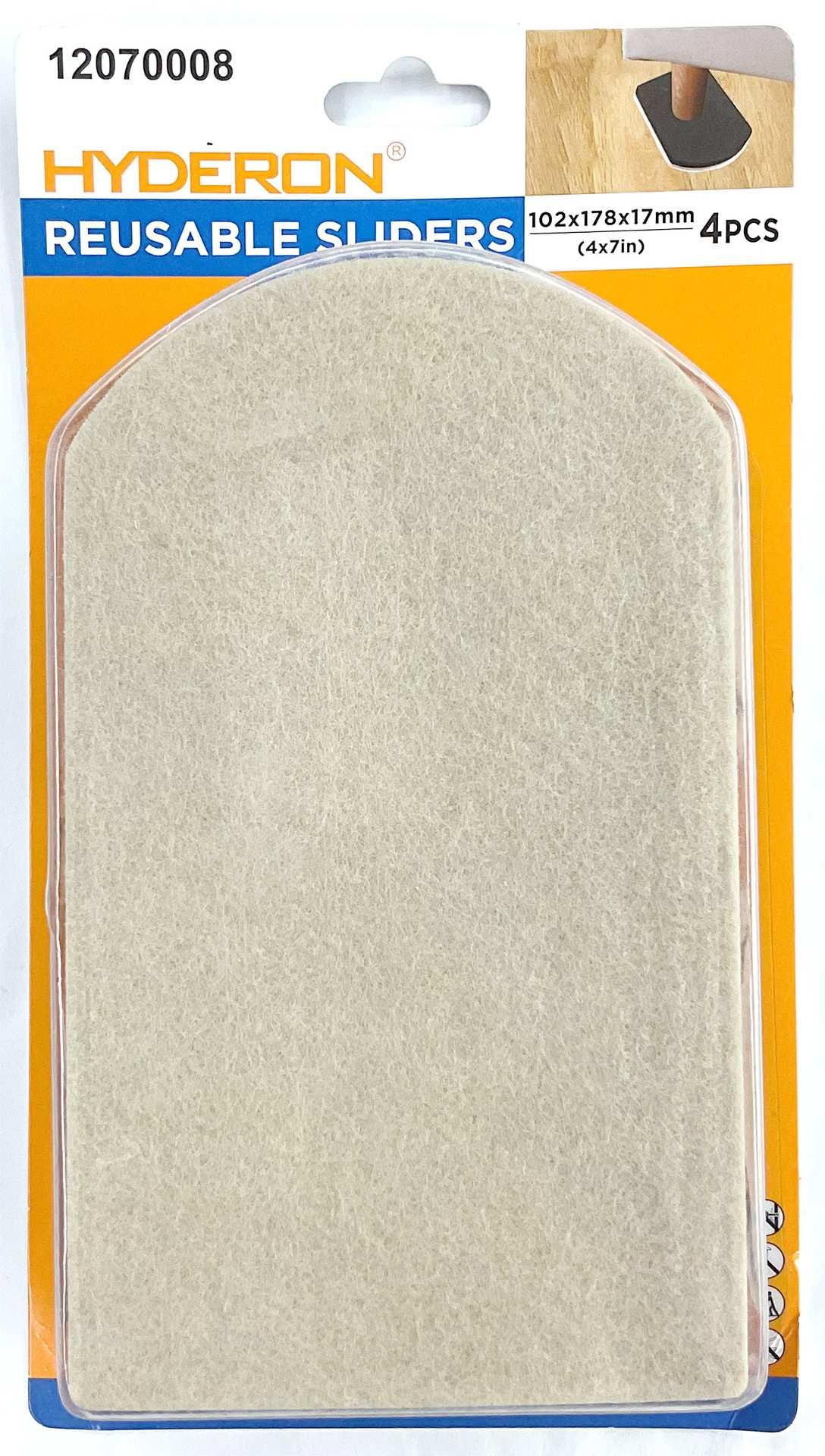 Deslizadores para muebles, 102 × 4, 4 piezas