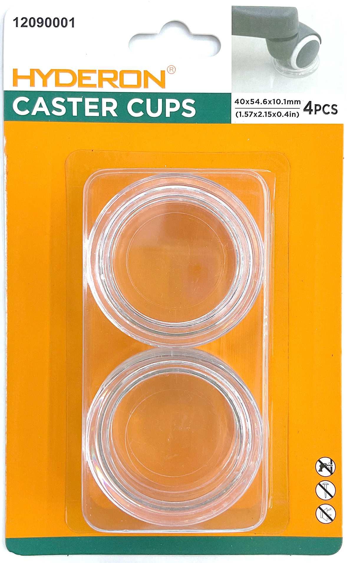 Base protectora para rueda de mueble, 40 × 54,6 × 10,1 mm, 4 piezas
