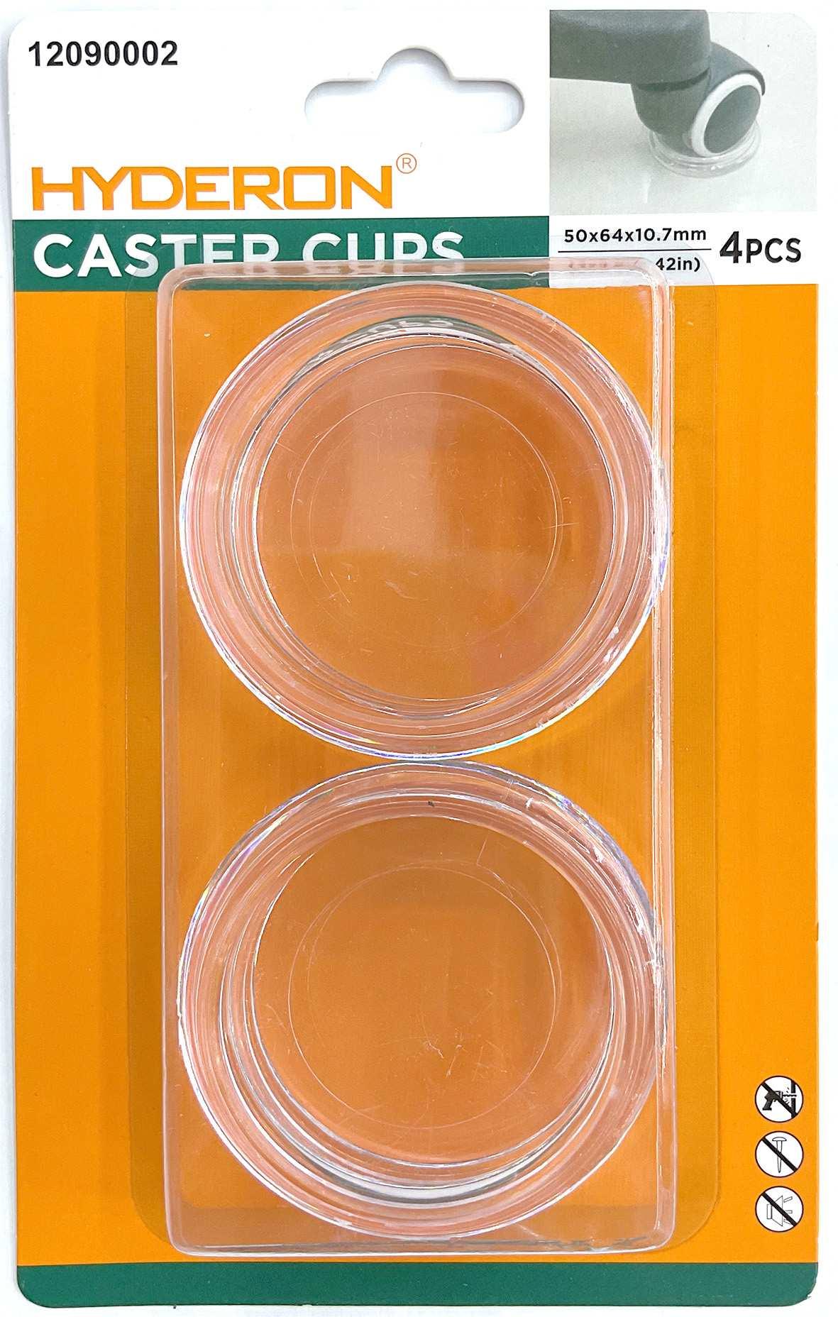 Base protectora para rueda de mueble, 50 × 64 × 10,7 mm, 4 piezas