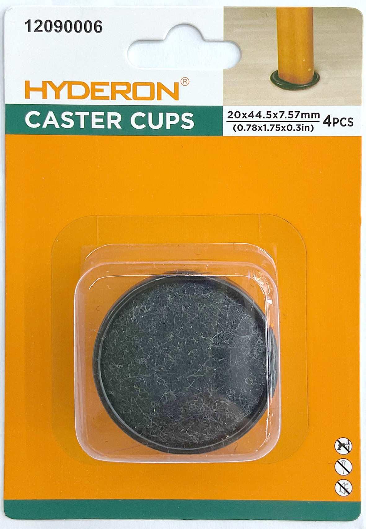 Base protectora para rueda de mueble, 20 × 44,5 × 7,5 mm, 4 piezas
