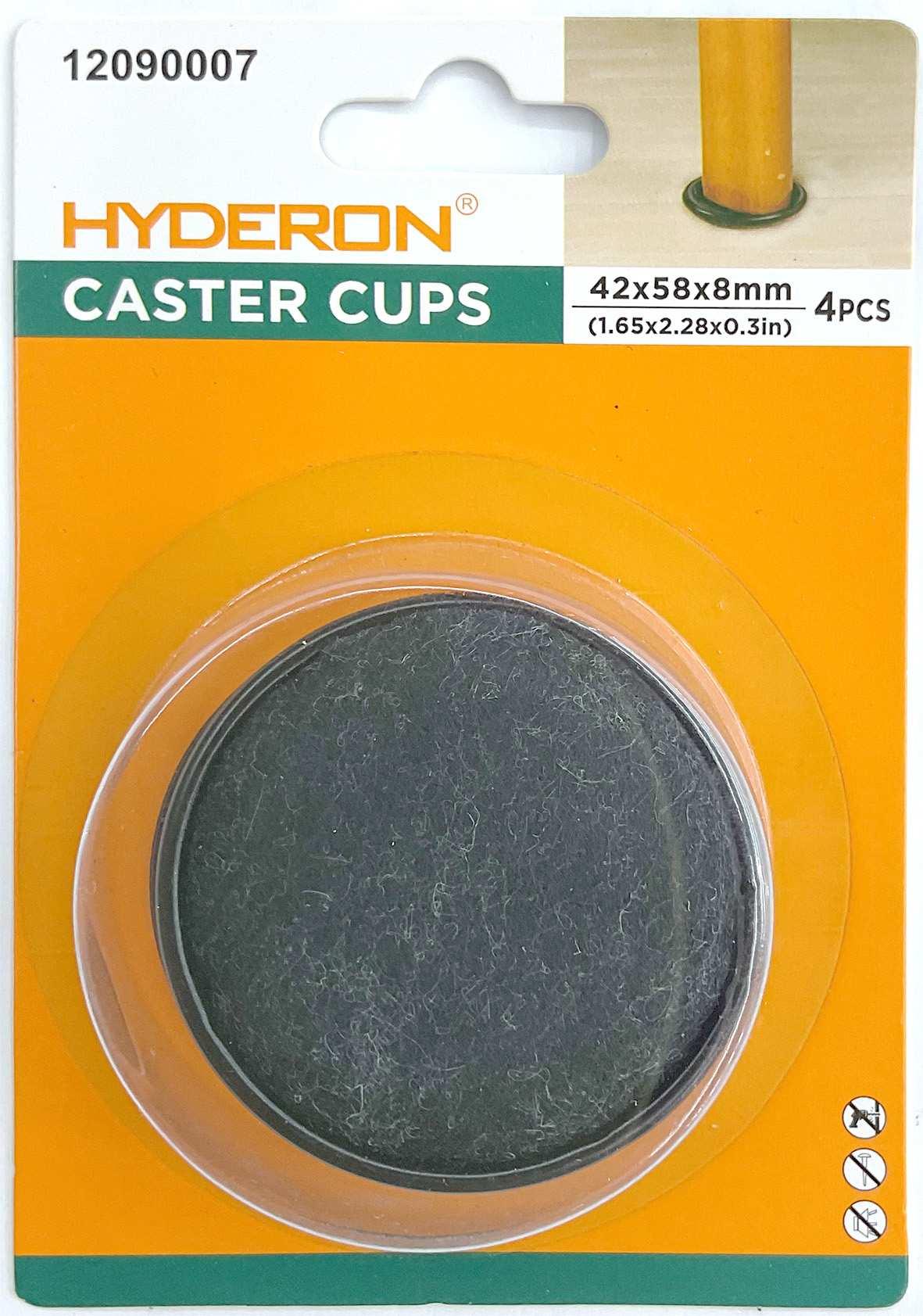 Base protectora para rueda de mueble, 42 × 58 × 8 mm, 4 piezas