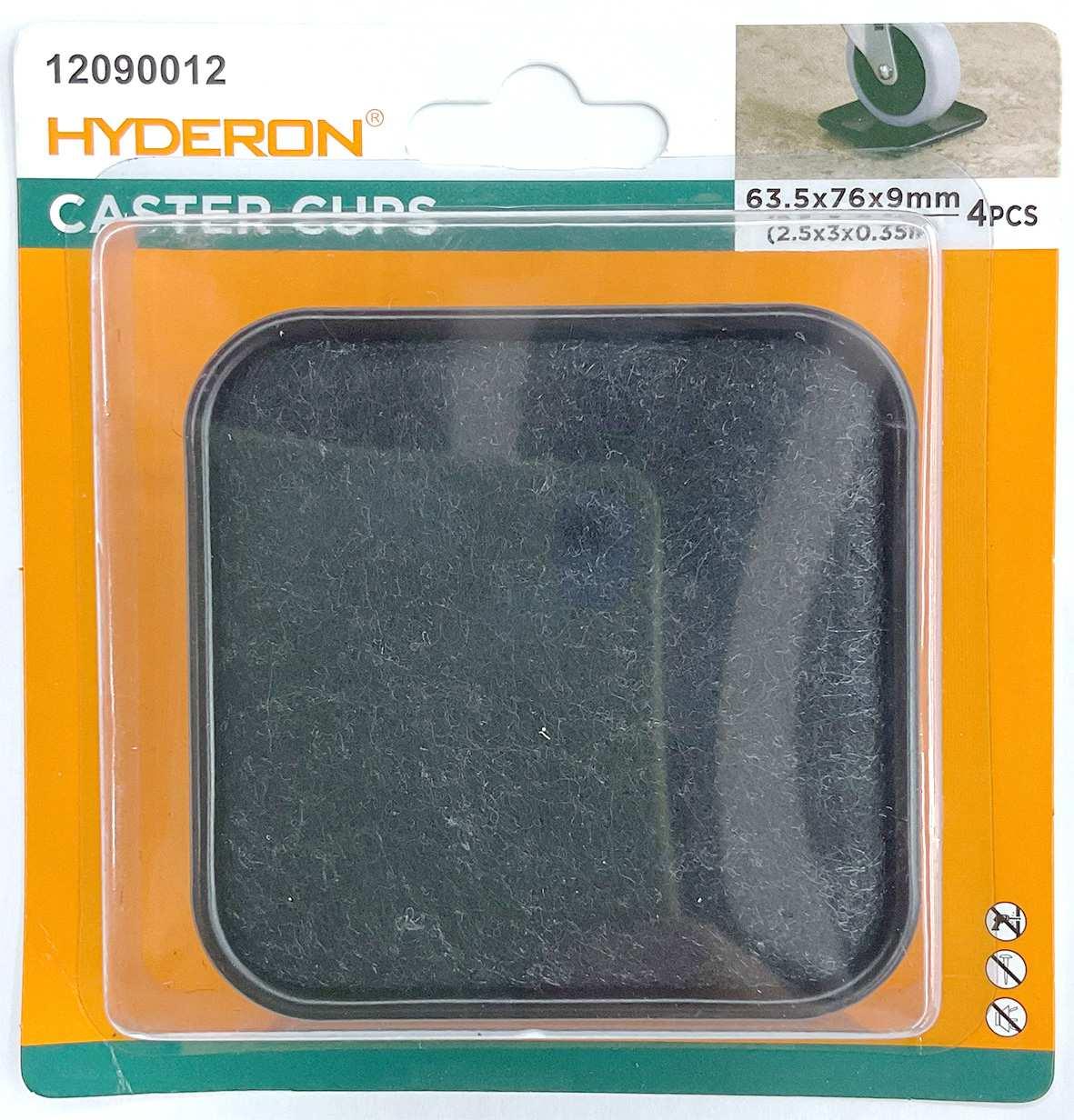 Base protectora para rueda de mueble, 63,5 × 76 × 9 mm, 4 piezas