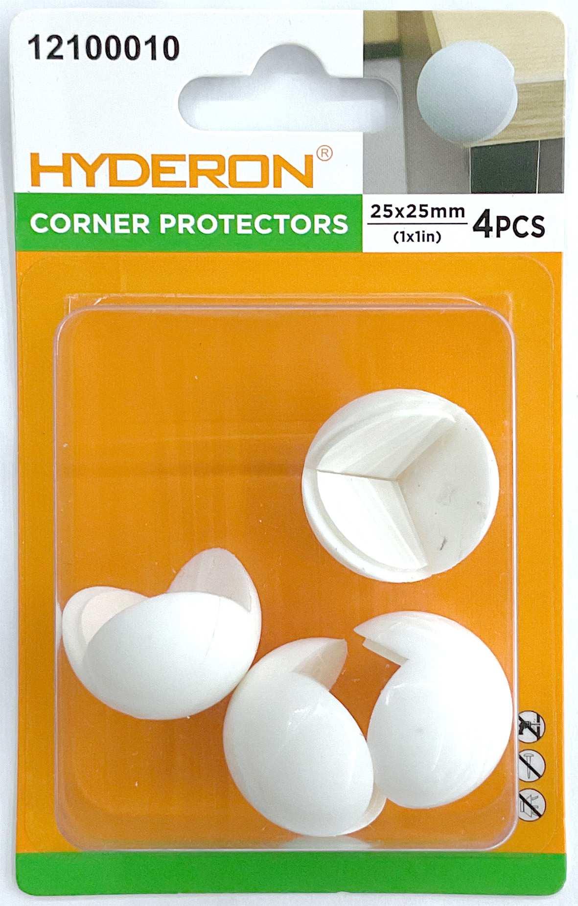 Protector de esquinas, 25 × 25 mm, 4 piezas, modelo 12100010