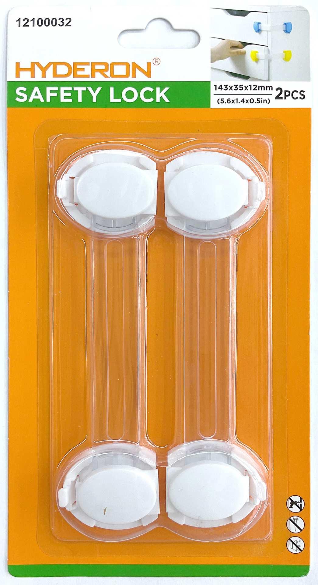 Cerradura, 143 × 35 × 12 mm, 2 piezas, color transparente, ref. 12100032