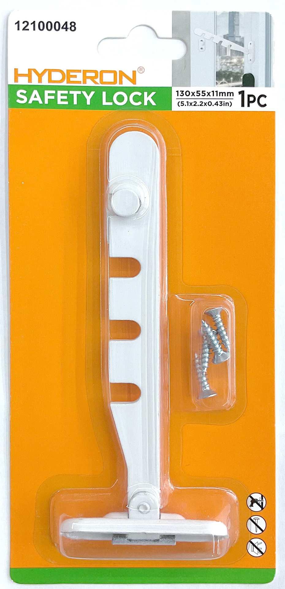 Cerradura para ventana, 130 × 55 × 11 mm, 1 pieza
