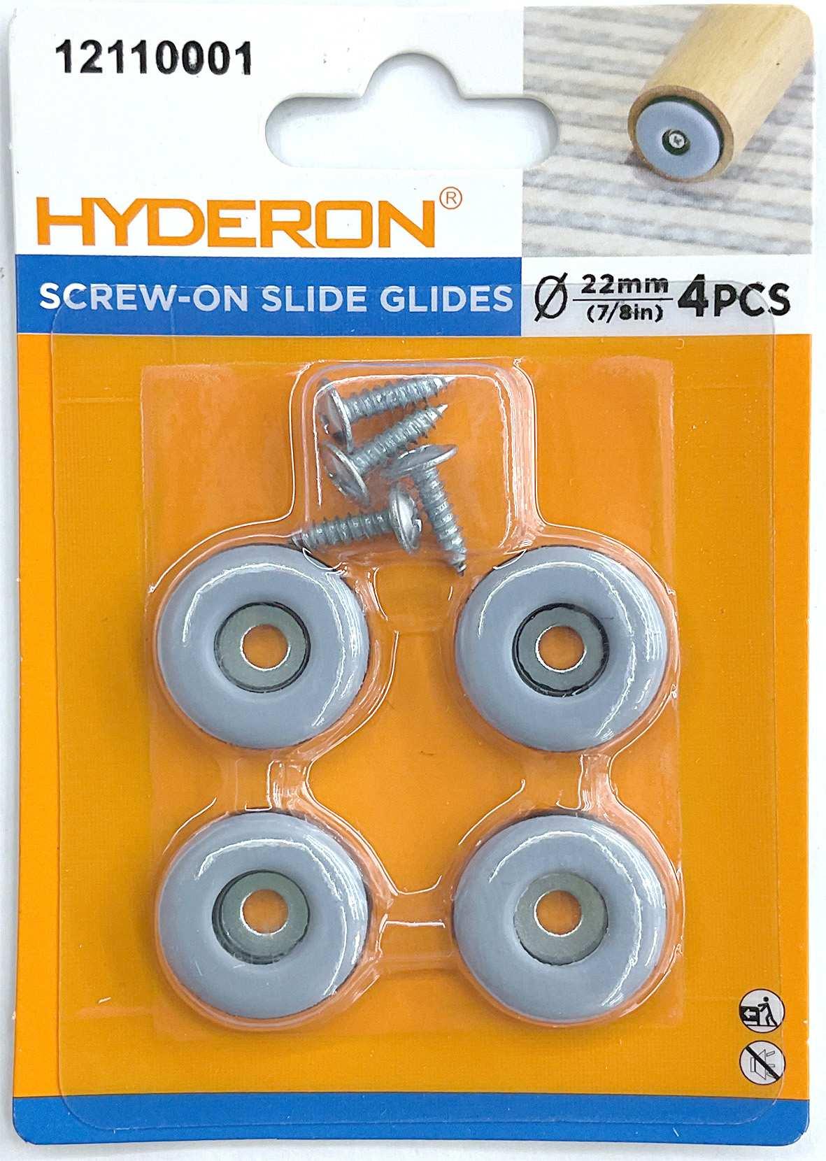 Deslizador atornillable para muebles, modelo HPT-E2200, 22 mm, 4 piezas