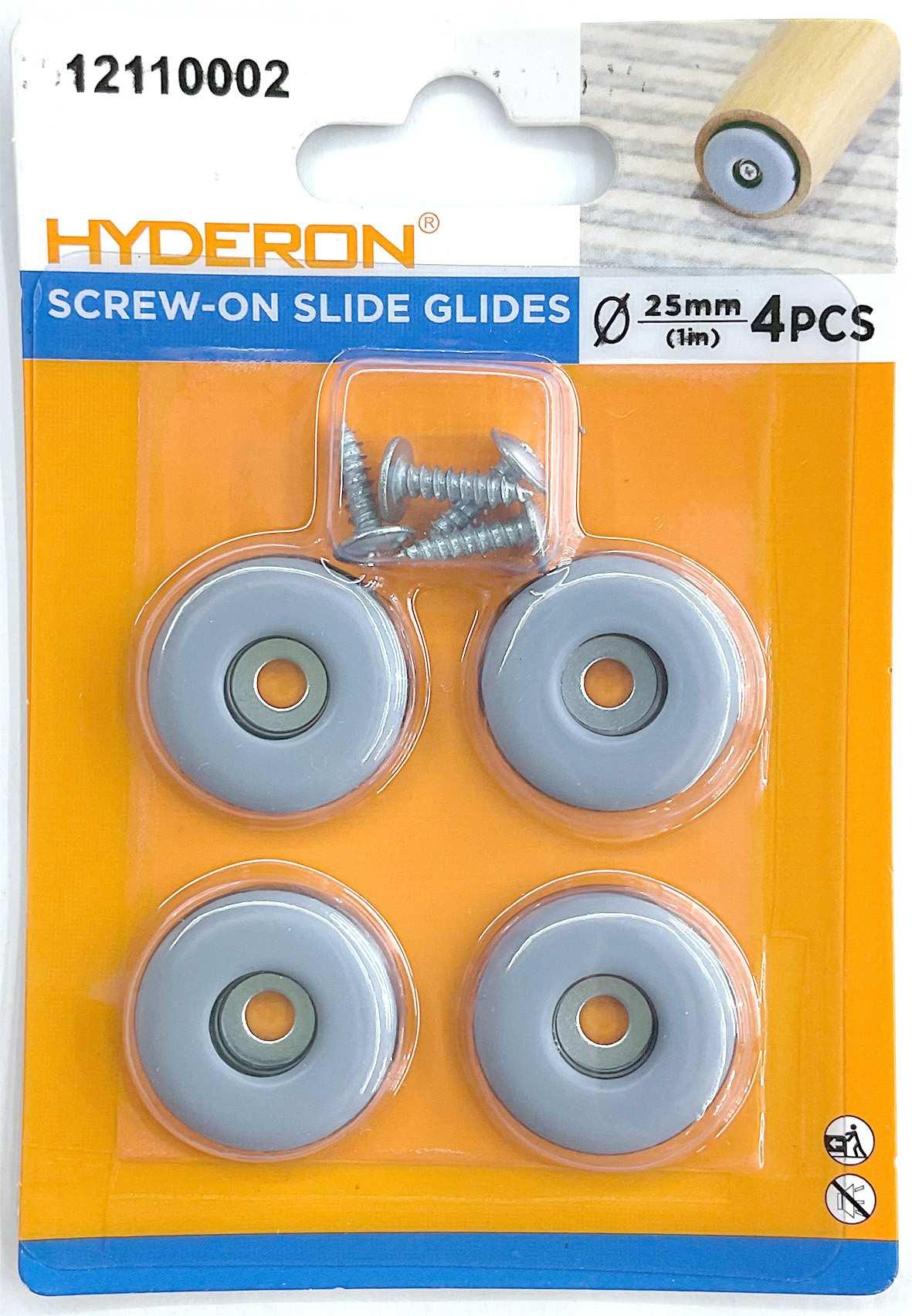 Deslizador atornillable para muebles, modelo HPT-E2500, 25 mm, 4 piezas