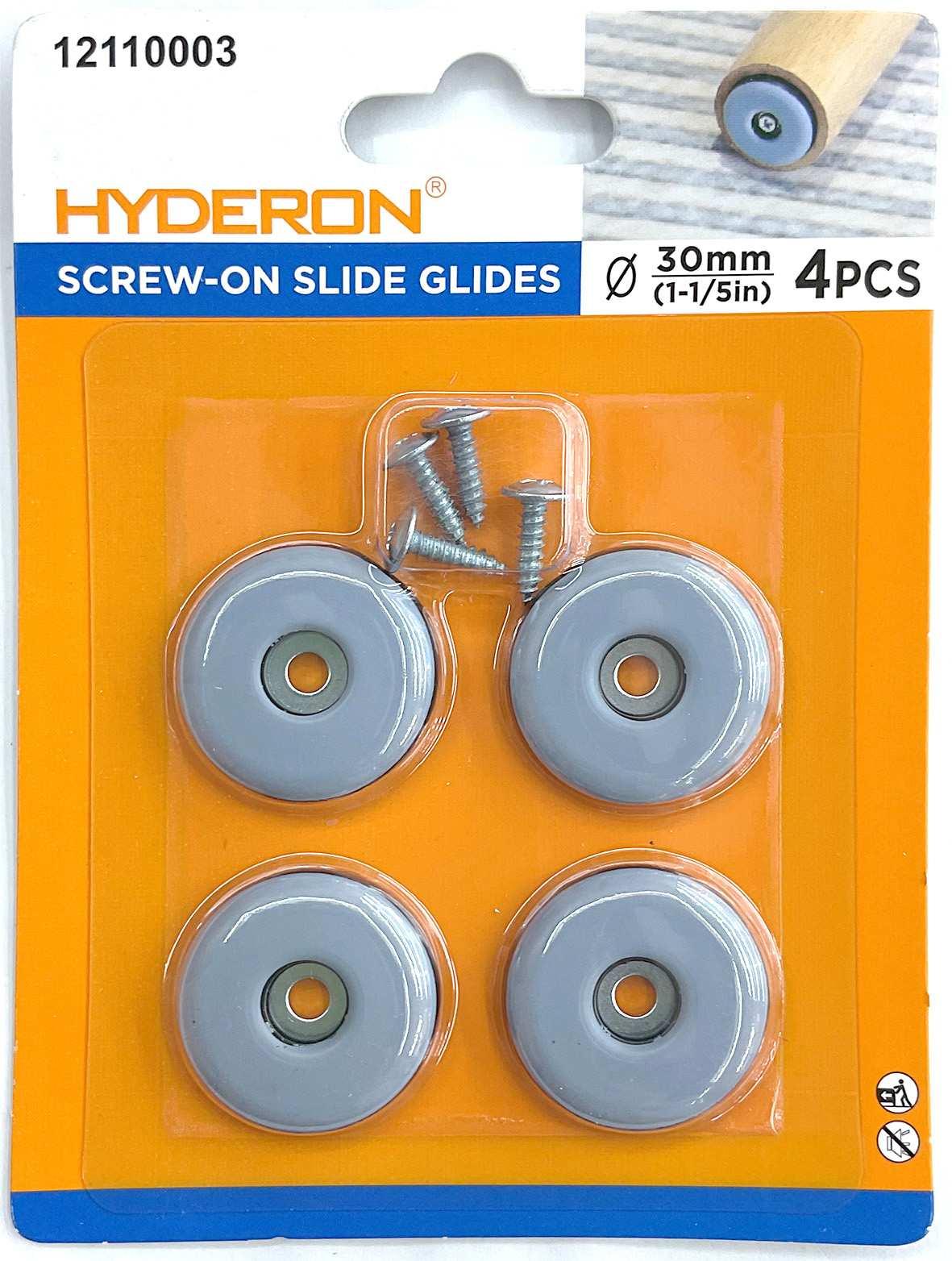 Deslizador atornillable para muebles, modelo HPT-E3000, 30 mm, 4 piezas
