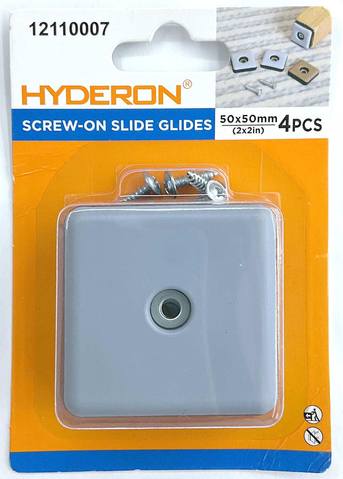Deslizador atornillable para muebles, modelo HPT-E5050, 50 × 50 mm, 4 piezas