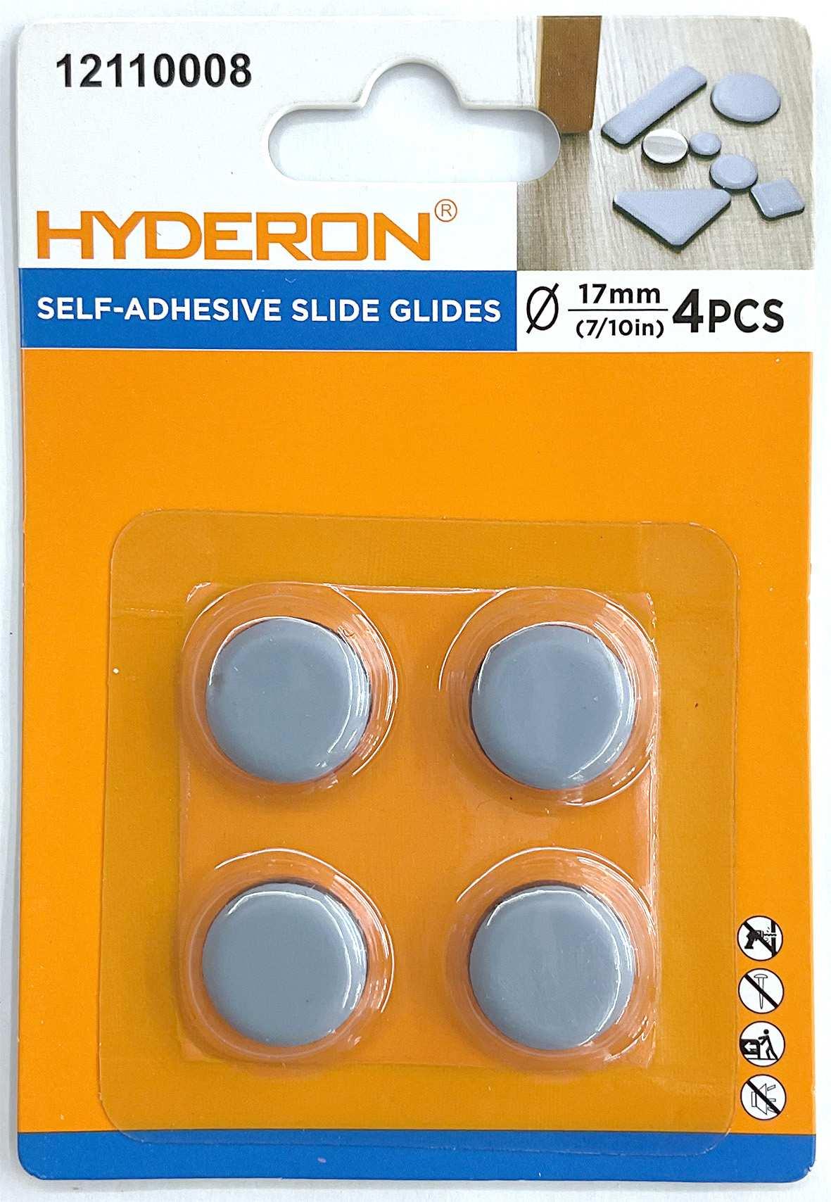 Deslizador adhesivo para muebles, 17 mm, 4 piezas
