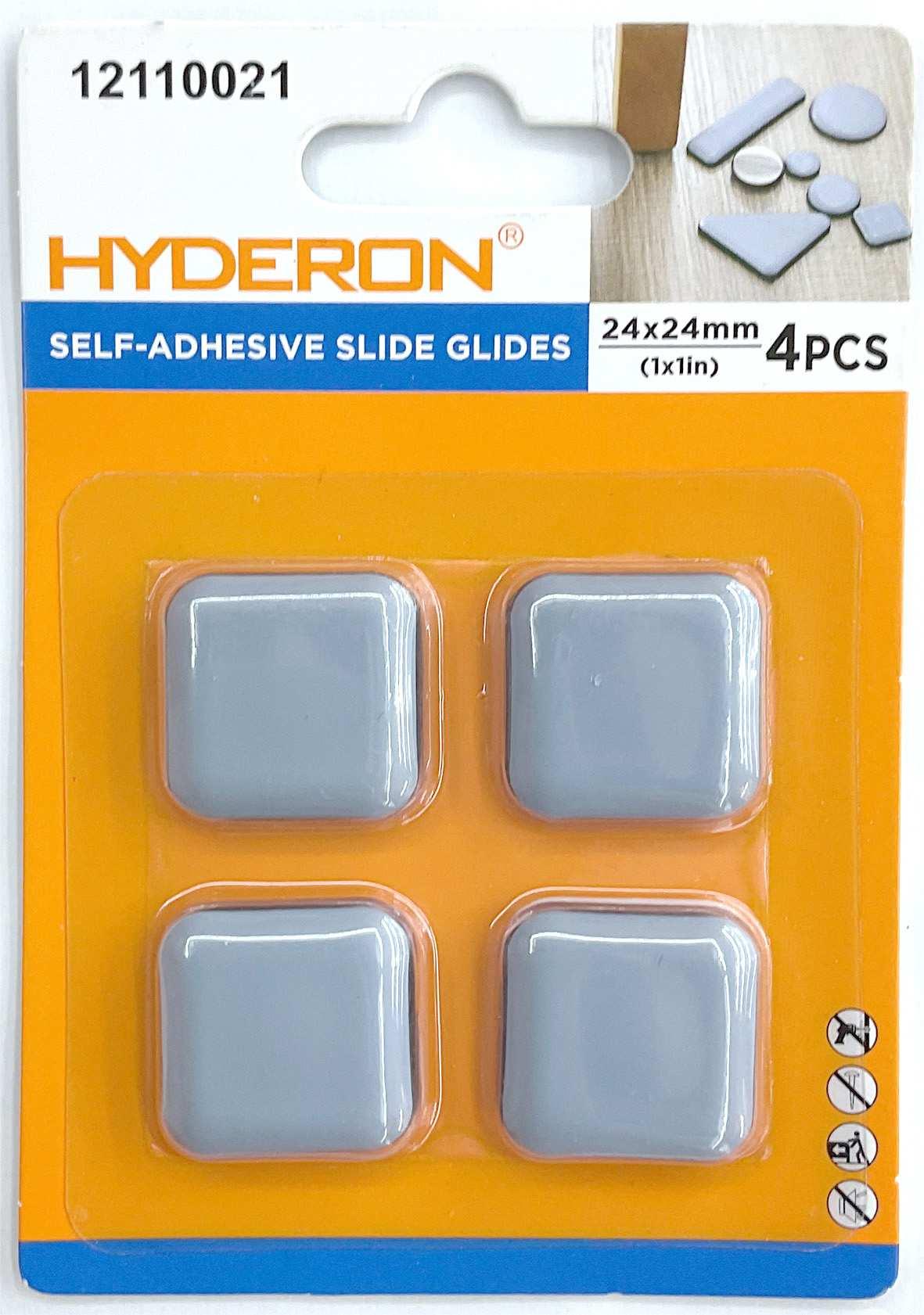 Deslizador adhesivo para muebles, 24 × 24 mm, 4 piezas