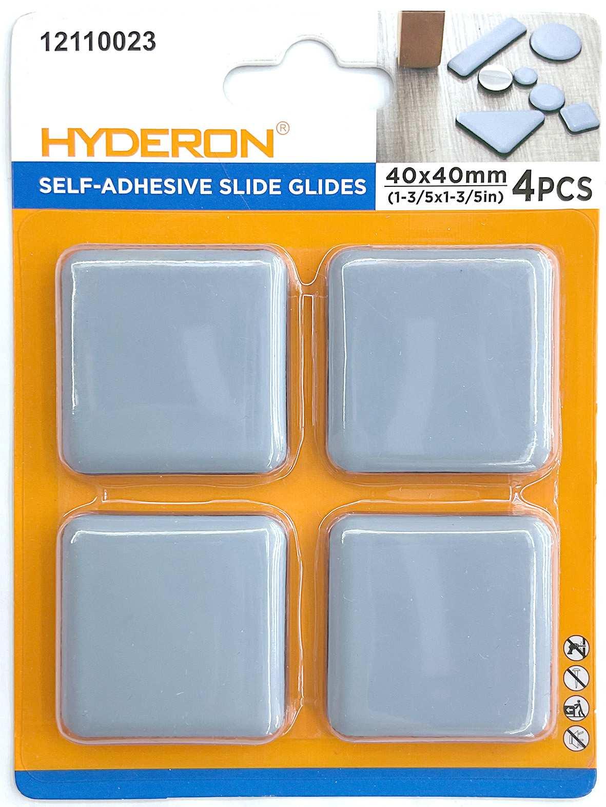 Deslizador adhesivo para muebles, 40 × 40 mm, 4 piezas