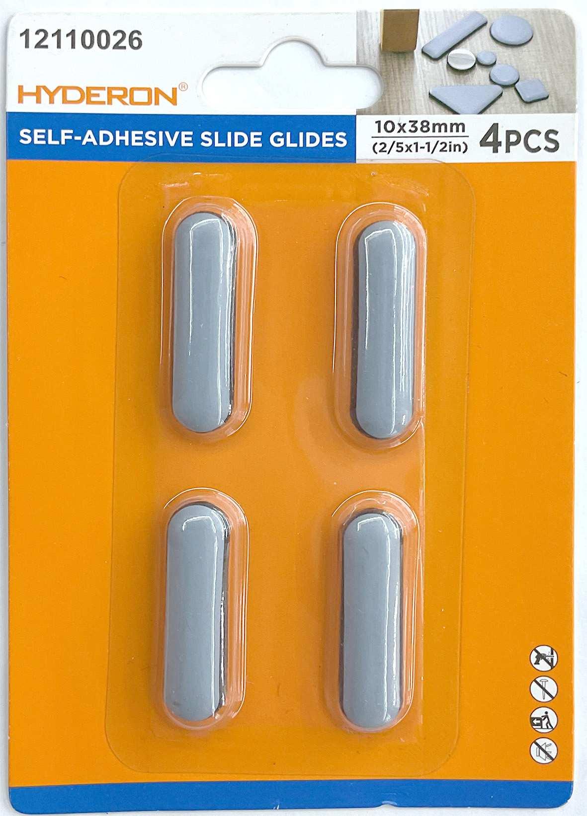 Deslizador adhesivo para muebles, 10 × 38 mm, 4 piezas