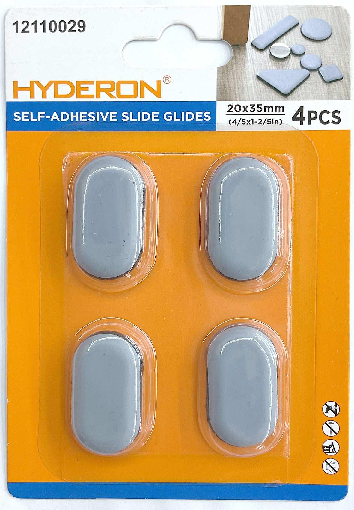 Deslizador adhesivo para muebles, 20 × 35 mm, 4 piezas