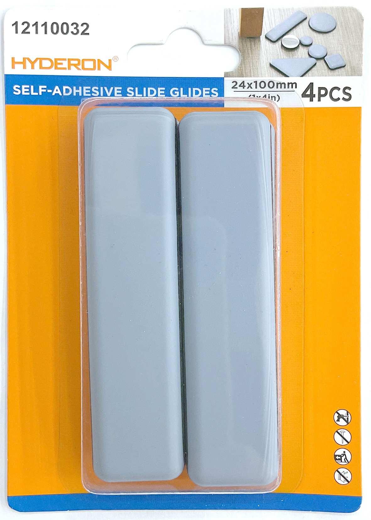 Deslizador adhesivo para muebles, 24 × 100 mm, 4 piezas
