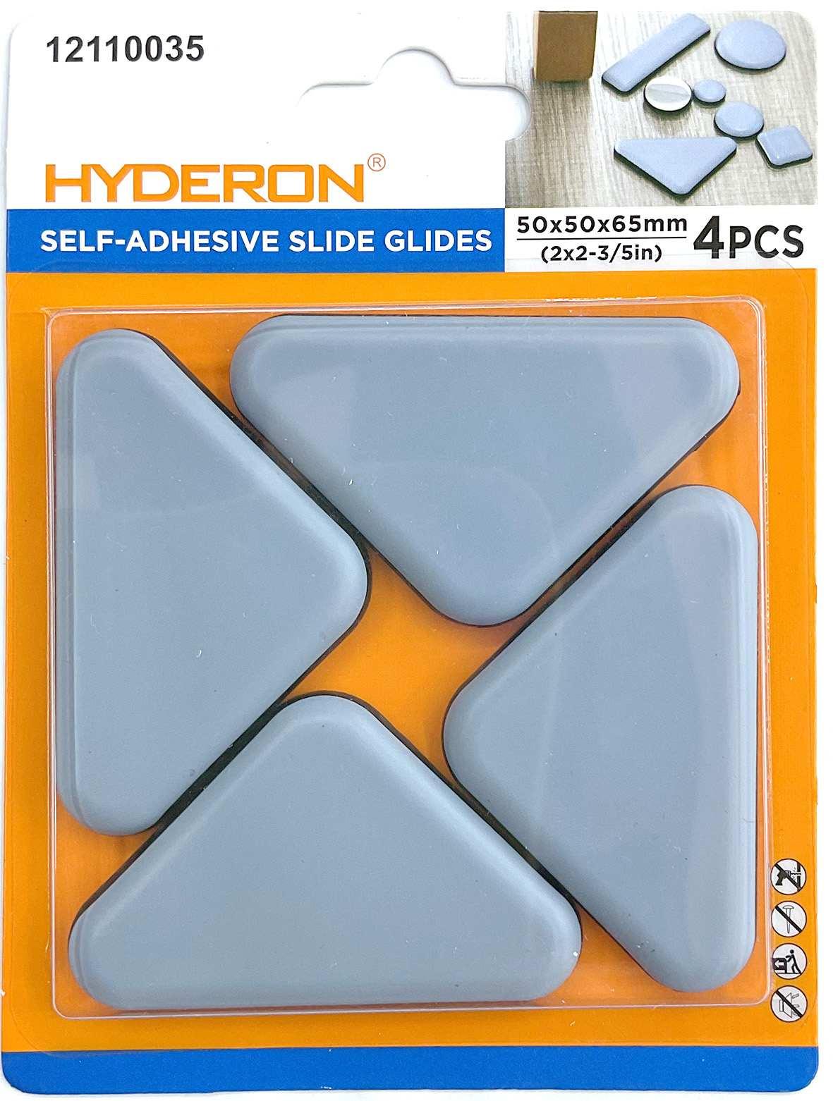 Deslizador adhesivo para muebles, 50 × 50 × 65 mm, 4 piezas