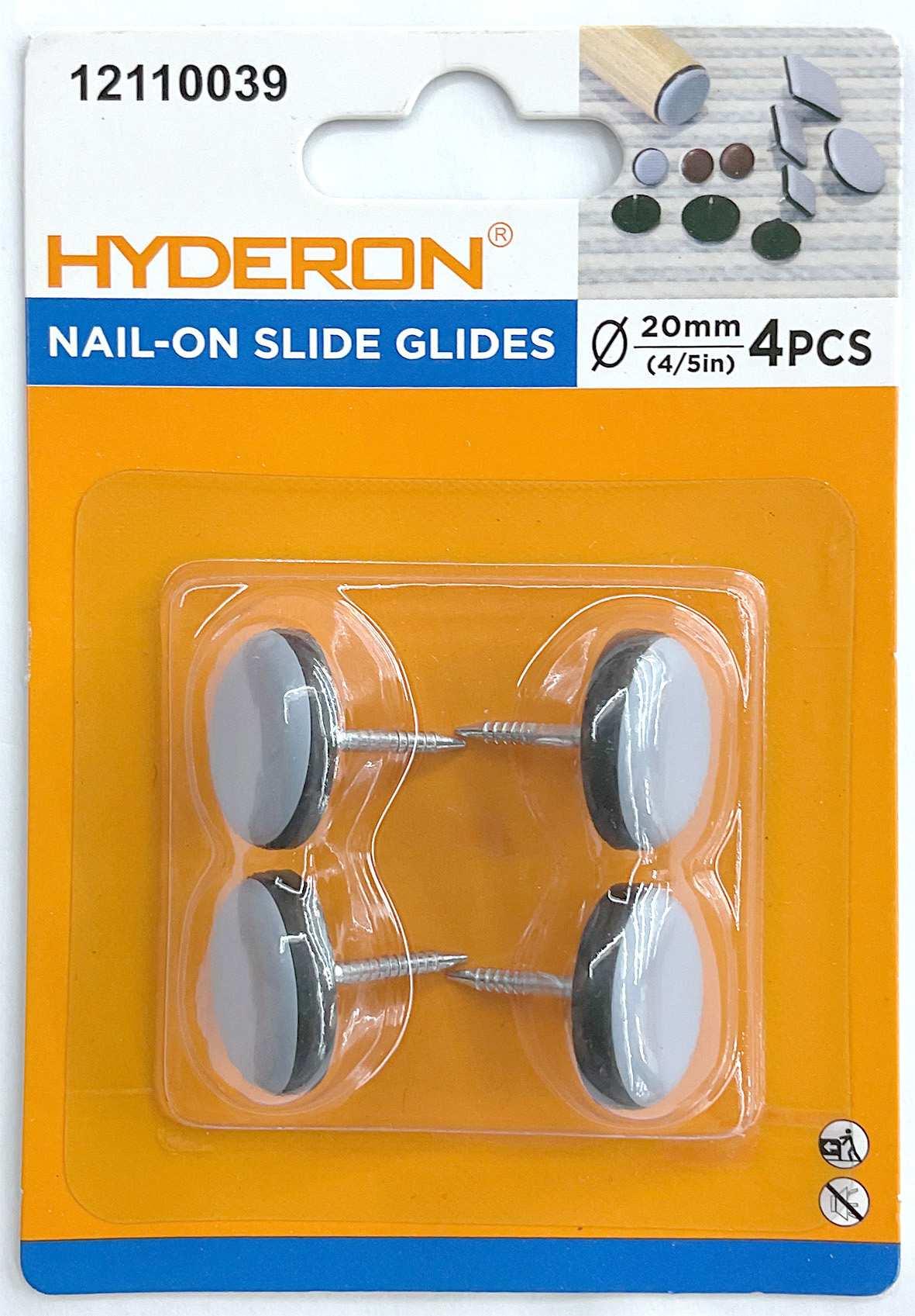 Deslizador con clavo para muebles, modelo HPT-D2000, 20 mm, 4 piezas