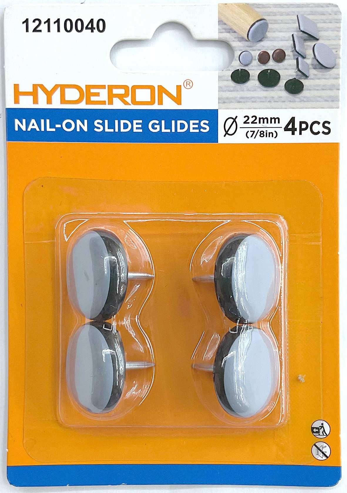 Deslizador con clavo para muebles, modelo HPT-D2200, 22 mm, 4 piezas