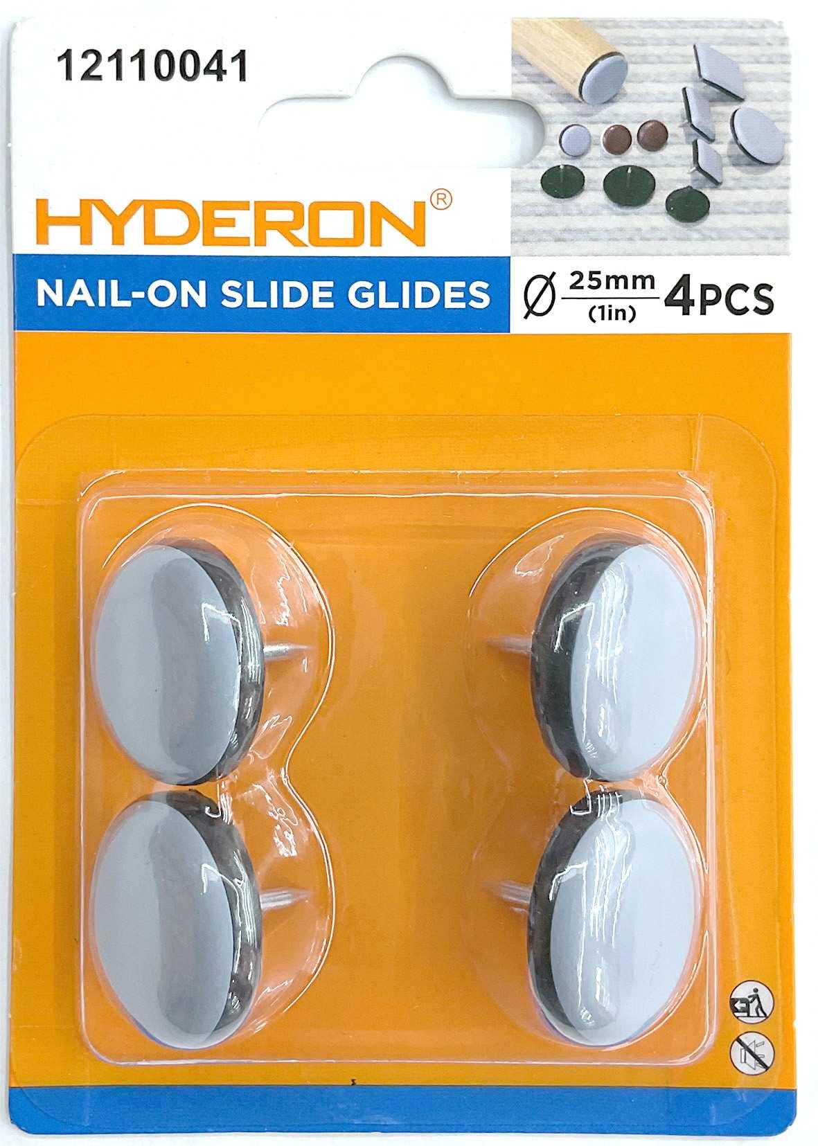 Deslizador con clavo para muebles, modelo HPT-D2500, 25 mm, 4 piezas