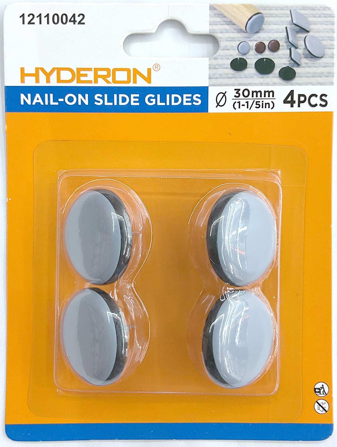 Deslizador con clavo para muebles, modelo HPT-D3000, 30 mm, 4 piezas