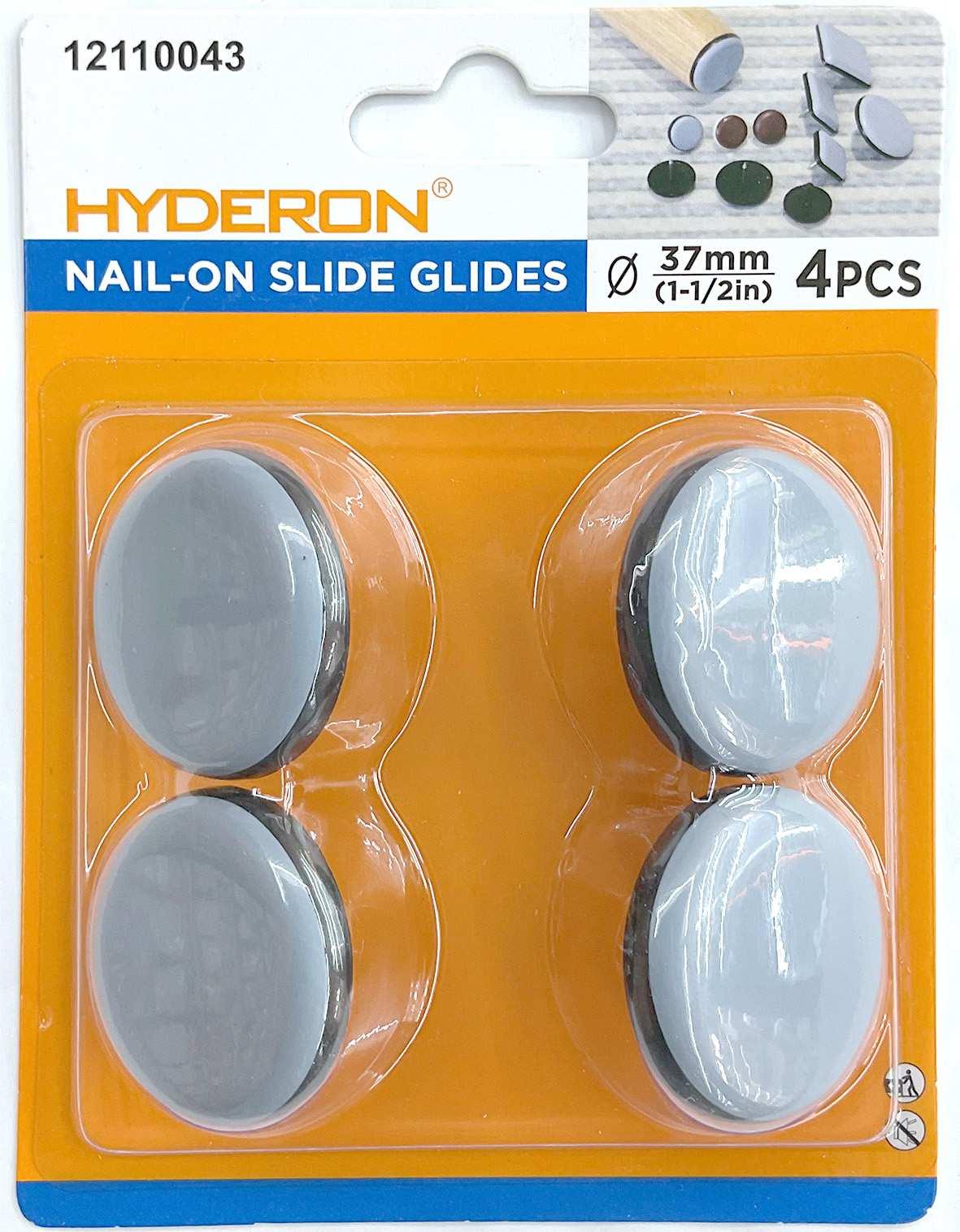 Deslizador con clavo para muebles, modelo HPT-D3700, 37 mm, 4 piezas