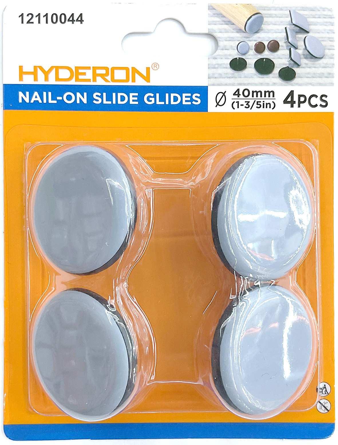Deslizador con clavo para muebles, modelo HPT-D4000, 40 mm, 4 piezas